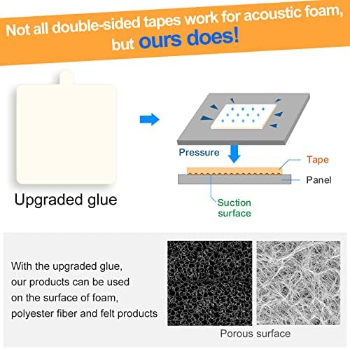 Sonicism 120 Pack Pyramid Double Sided Tape Squares - Image 2