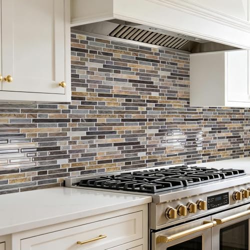 Art3d Linear Tile Peel and Stick Backsplash, Vintage Sandstone - Image 2