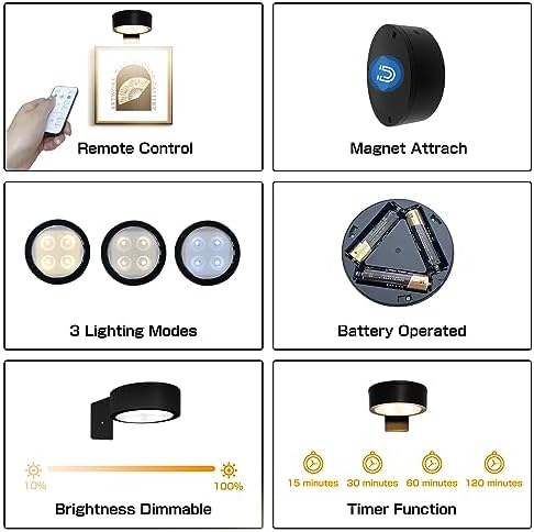 2-Pack Picture Light for Paintings Battery Operated Art Light - Image 5