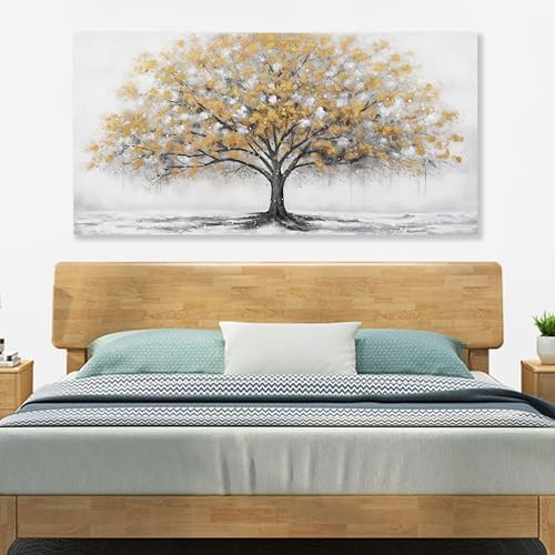 Glvzygy Home Wall Decor Wall Art Abstract Gold Tree of Life Modern Artwork - Image 4