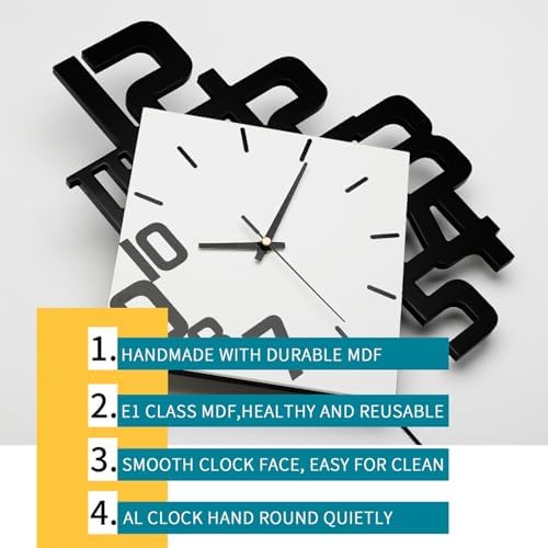FLEBLE Large Wall Clocks for Living Room Decor Pendulum Battery Operated - Image 6