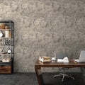 JSEVEM 48"×354" Light Brown Concrete Wallpaper Peel and Stick Industrial Beige by JSEVEM