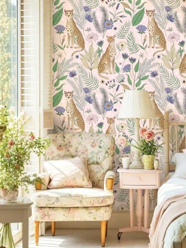 Floralplus Wallpaper Peel and Stick Vintage Pink Floral Wallpaper - Image 3