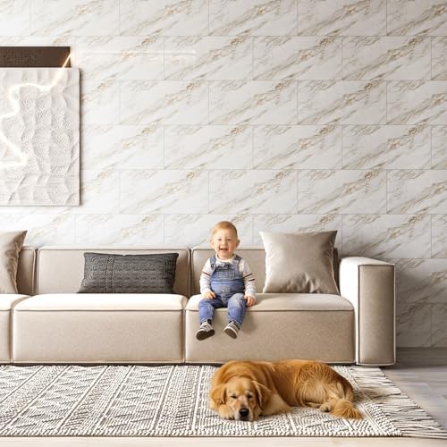Marble Peel and Stick Backsplash 23.6 x11.8 in - Image 3