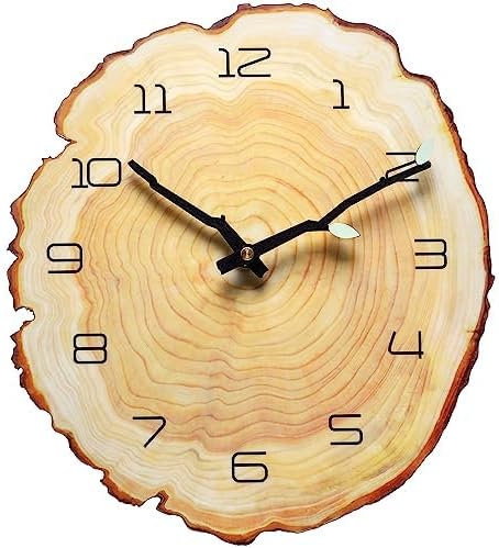 14 Inch Wood Grain Wall Clock by funsec