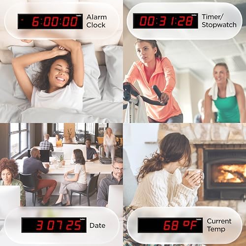 Ivation Oversized Digital Wall Clock - Image 4