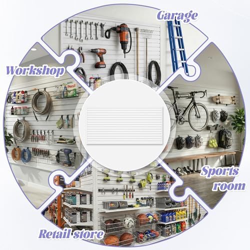 SMARTSTANDARD PVC Slatwall Panel 4x8 FT, PVC Garage Wall Organizer System - Image 5
