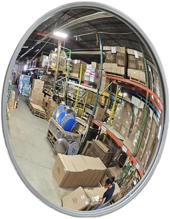 30" Outdoor Acrylic Round Convex Mirror, Security Mirror by VisionMetalizersInc