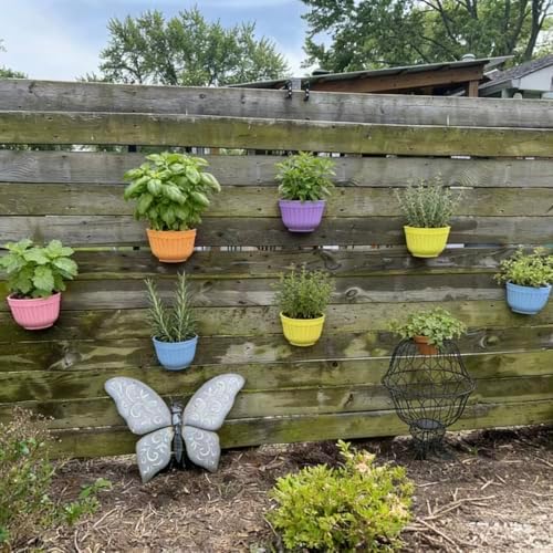 ORIMERC Wall Planter Pots for Herbs, Hanging Planter Indoor Outdoor, Living - Image 4