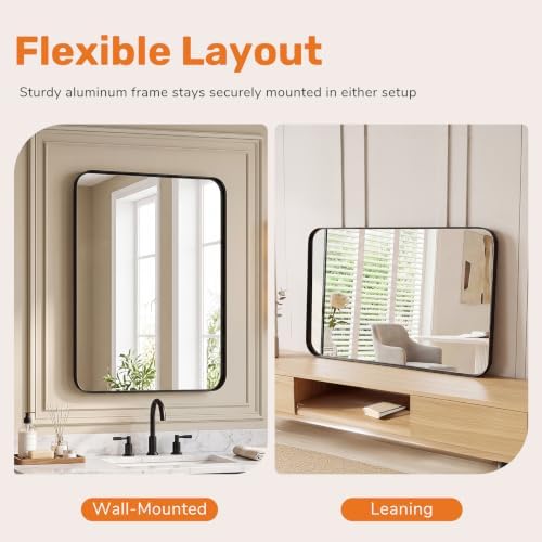 Sweetcrispy Bathroom Wall Mirror, 32x24 Inch Mirror - Image 5