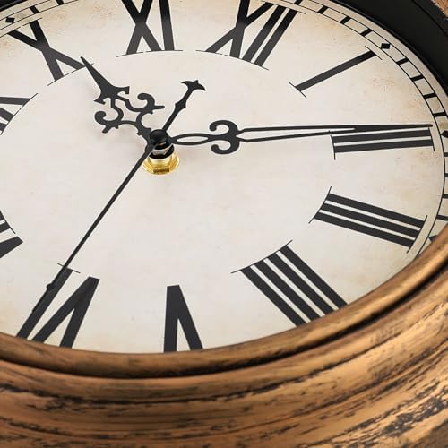 Plumeet Small Retro Wall Clock, Roman Numerals, Battery Operated - Image 3