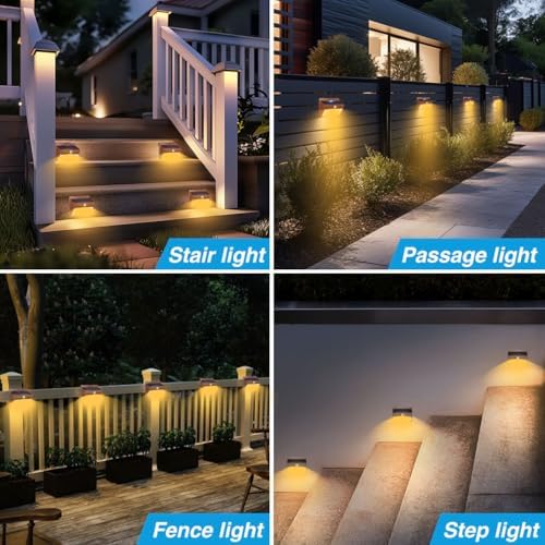 Peasur 8 Pack Solar Motion Sensor Lights Outdoor Waterproof - Image 7
