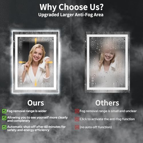 24"x30" LED Bathroom Mirror - Image 3