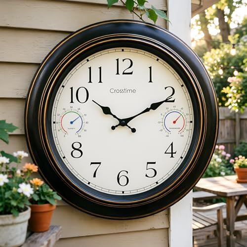 Crosstime 18 Inch Large Outdoor Clock Waterproof - Image 6