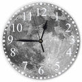 Moon Wall Clock 10 Inch Battery Operated Clock Silent Non-Ticking Modern Clocks by Unknown
