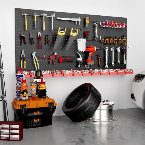 12 Pack 12-Inch X 24-Inch Metal Pegboard Wall Panels, Peg Boards - Image 6