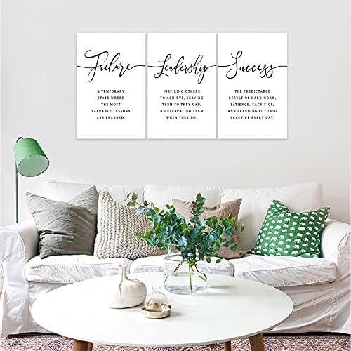 3 Piece Inspirational Canvas Wall Art, Quotes Motivational Mindset Print - Image 2