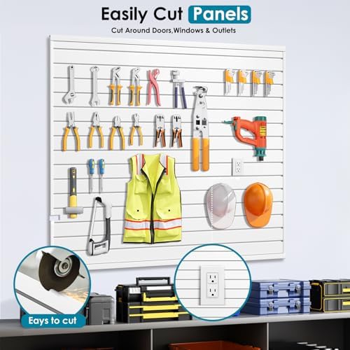 Brakki Slat Wall Paneling 4x4 Ft, Slatwall Garage Organizer Storage System - Image 5