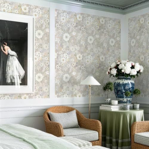 JiffDiff Botanical Floral Peel and Stick Wallpaper, 17.3" x 472" - Image 5