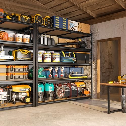ROOMFAVE 48" W Garage Shelving Heavy Duty 3080LBS, 5 Tier - Image 2
