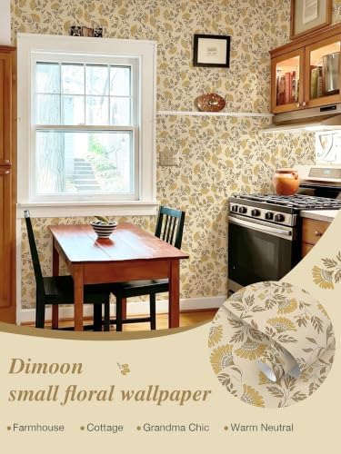 Dimoon Vintage Peel and Stick Wallpaper Floral Contact Paper Farmhouse - Image 3