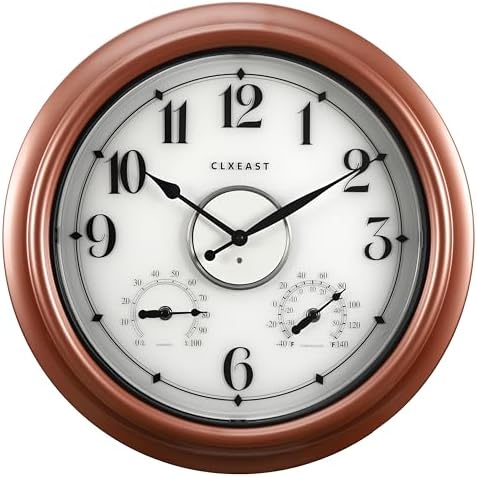 CLXEAST 18" Large Illuminated Outdoor Clocks Waterproof - Image 2