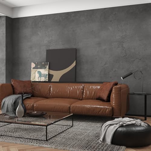 3yecao 31"×157" Darker Grey Black Concrete Cement Contact Paper Extra Thick 3D - Image 3