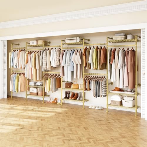 ONBRILL H6 Wall Mounted Closet System, Industrial Pipe Clothes Rack by ONBRILL