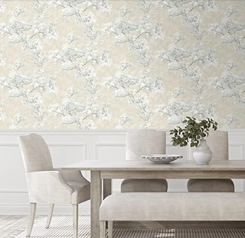 NextWall Cherry Blossom Grove Impressionistic Peel and Stick Wallpaper - Image 4
