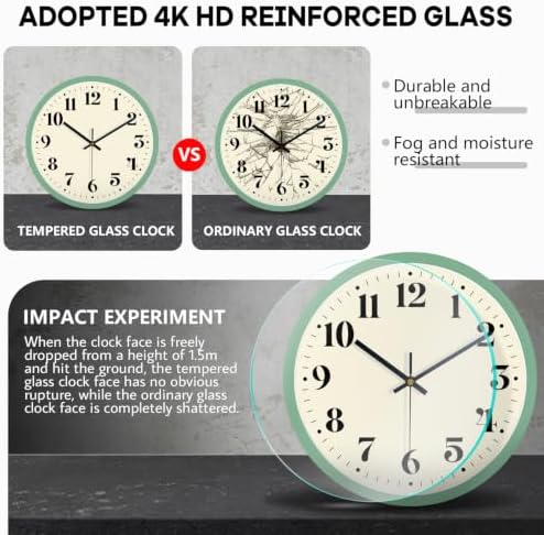 12" Modern Silent Wall Clock - Image 4