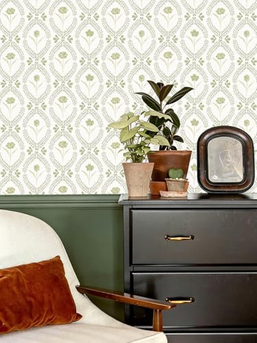 Orainege Peel and Stick Wallpaper Floral Vintage Wallpaper Self Adhesive - Image 7