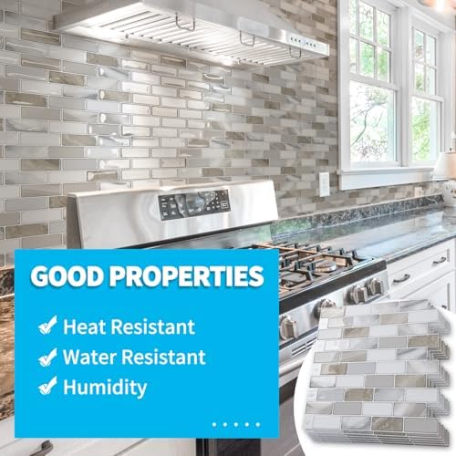 Art3d 10-Pack Marble Peel and Stick Backsplash, 12 x 12 in - Image 6