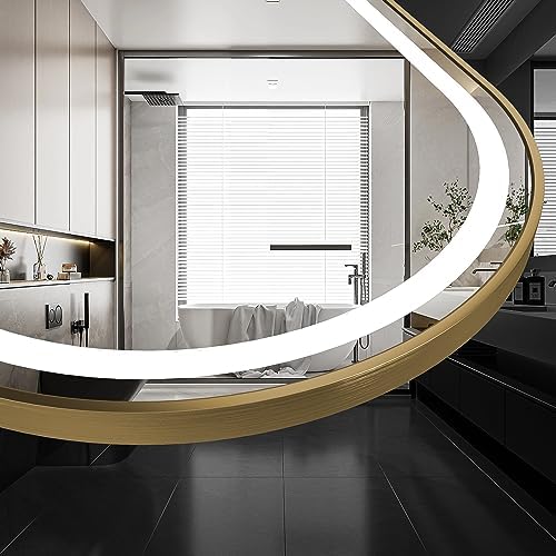 Arched Bathroom Mirror 20"x28", LED Tempered Glass - Image 4