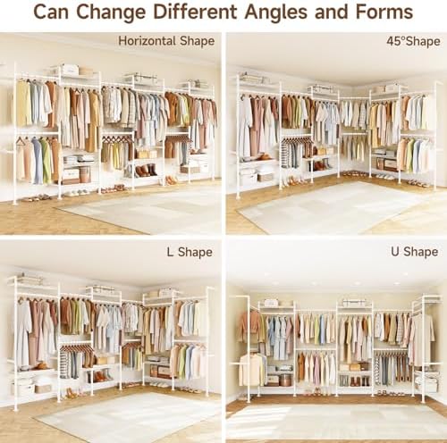 H6 Wall Mounted Closet System, Industrial Pipe Clothes Rack Clothing Racks - Image 4