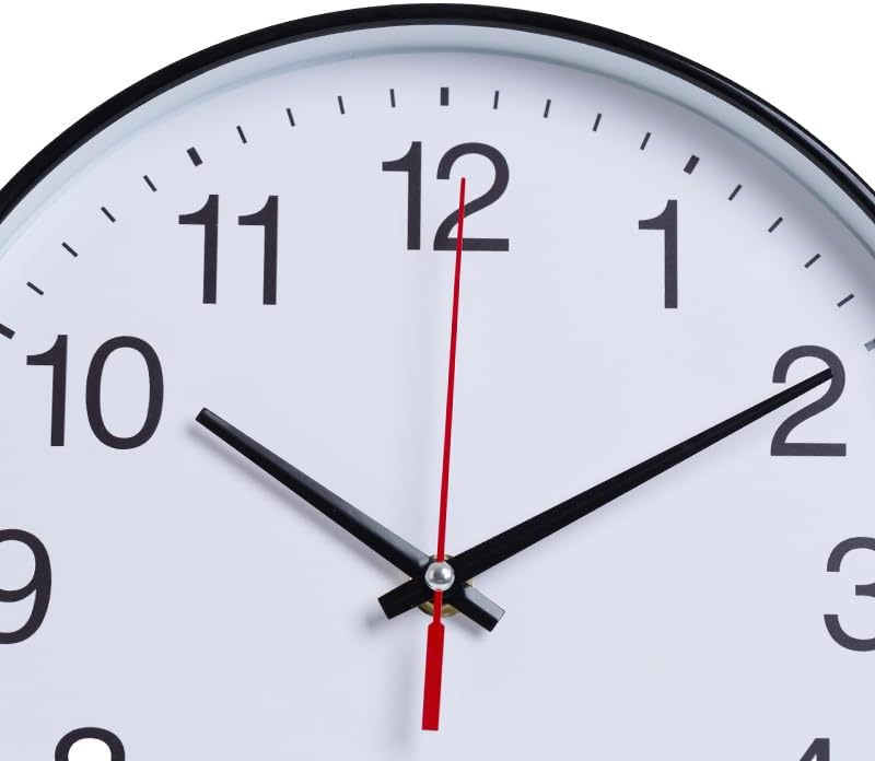 NUOVO 10 Inch Round Wall Clock Silent & Non-Ticking Simple Wall Clock Operated - Image 4