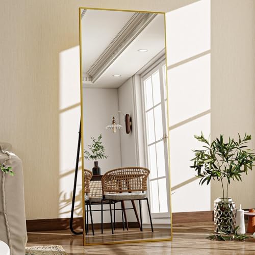 VooBang 68" x 22" Gold Full Length Mirror, Floor Body Mirror by VooBang