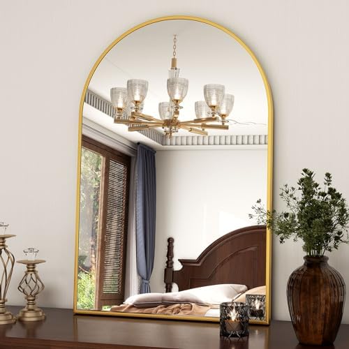 XRAMFY 20"x30" Gold Arched Bathroom Mirror - Image 7