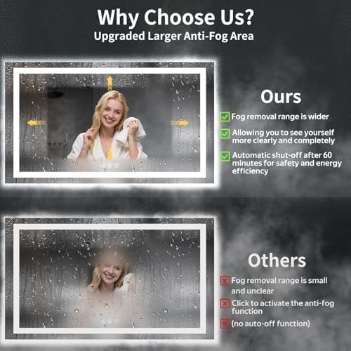60"x30" LED Bathroom Mirror - Image 3