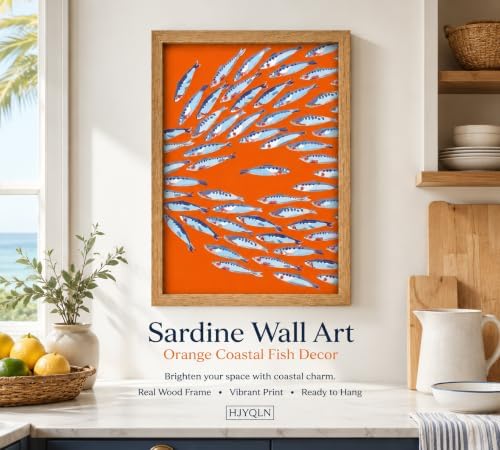 Framed Sardine Canvas Wall Art - Image 3