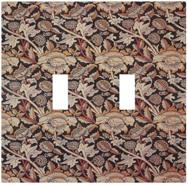 Decorative Switch Plates Vintage William Morris Floral Plants 2 Gang Double by Lightswitchcovers