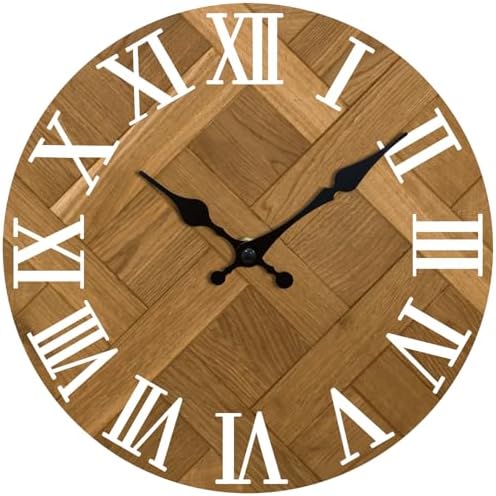 12 Inch Wall Clock, Roman Numerals Wall Clock Battery Operated by wallclock