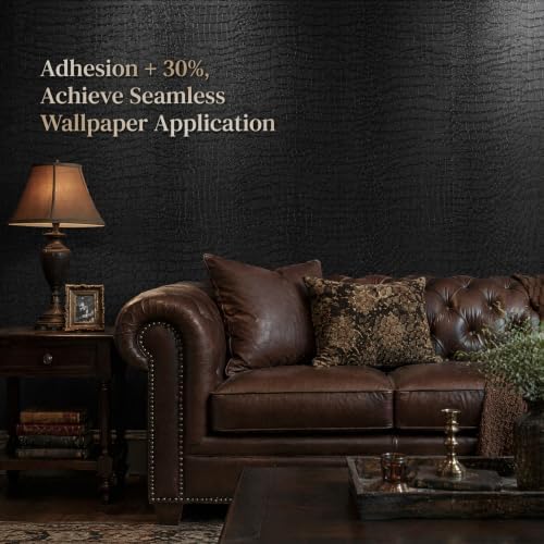 Black Peel and Stick Wallpaper, 15.7'' X 590'' Crocodile Wallpaper - Image 5