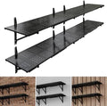 FLEXIMOUNTS 2-Pack 1x6ft Wall Mounted Garage Shelving, 14x68-inch by FLEXIMOUNTS