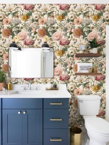 Orainege Vintage Floral Peel and Stick Wallpaper Self Adhesive Wallpaper - Image 4