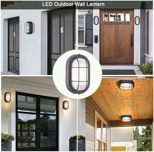 WISBEAM 2 Pack LED Bulkhead Light, Outdoor Bulkhead LED Wall Light, 6W Replace - Image 5
