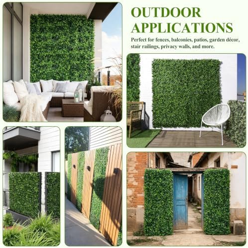 14 Pack Grass Wall Panels 10" x 10" UV Resistant Greenery Wall Panels - Image 6
