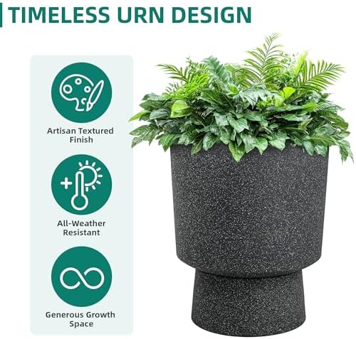 Autodaya 16.8" Urn-Style Planters Set of 2 - Image 4