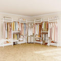 ONBRILL L7 Wall Mounted Industrial Pipe Clothing Rack, Corner Closet System by ONBRILL