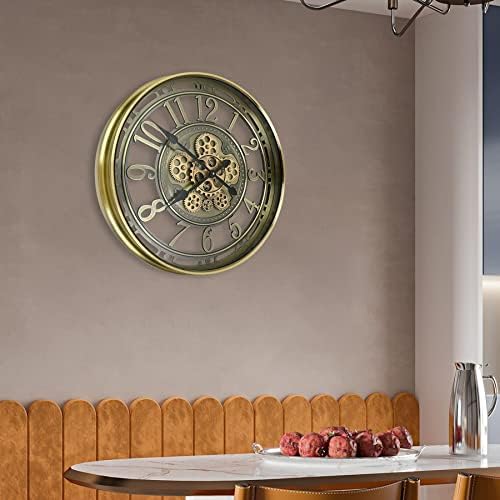 Real Moving Gears Wall Clock Large Modern Metal Clocks - Image 6