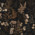 Moody Dark Vintage Floral Peel and Stick Wallpaper 17.7"x124" by Akodm